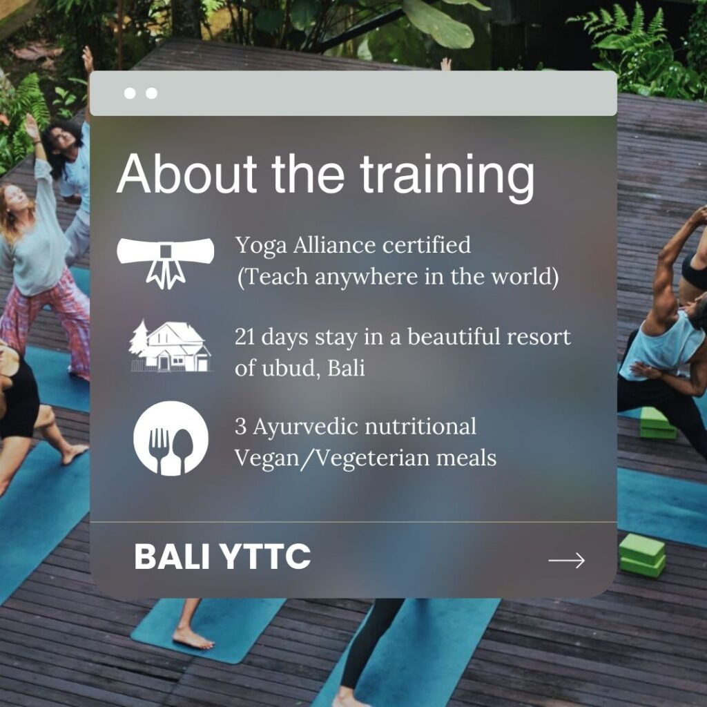 About the yoga teacher training course in bali