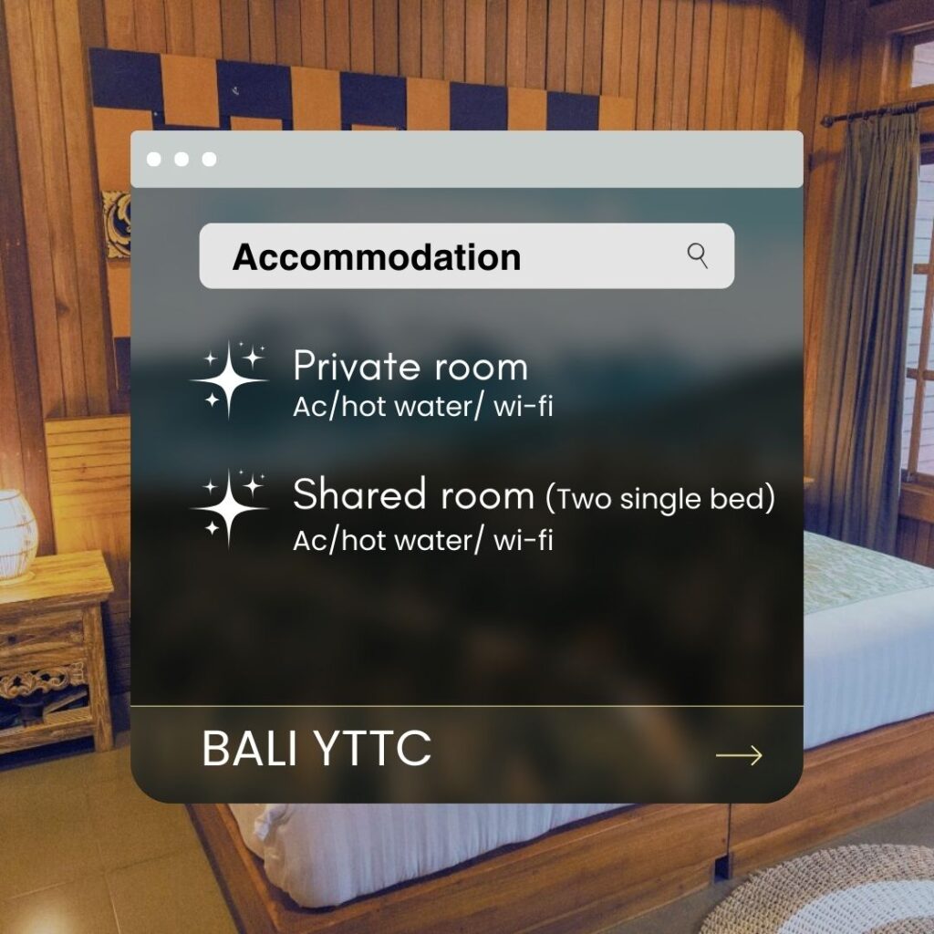 Accommodation at Bali yttc