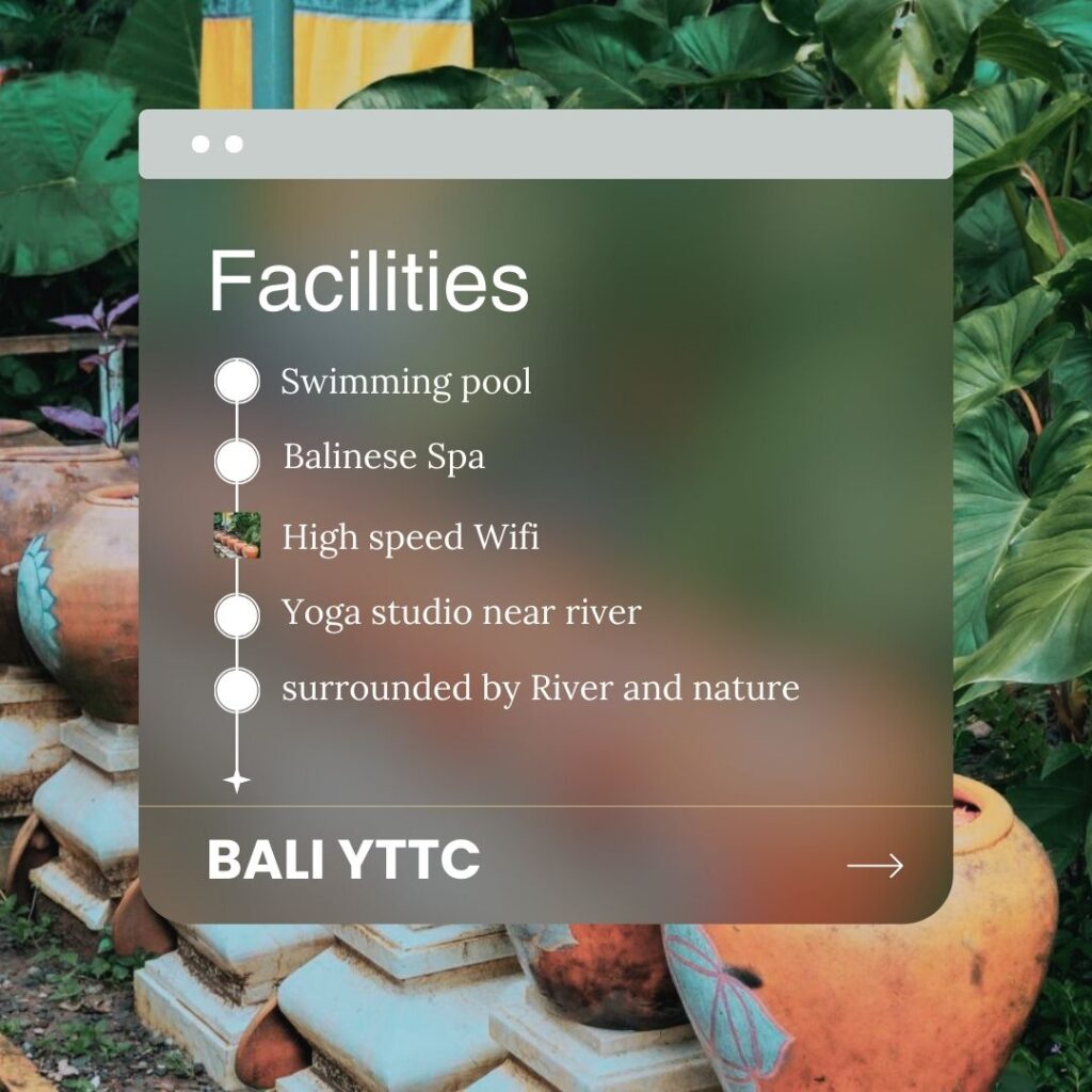 Facilites at Bali yttc