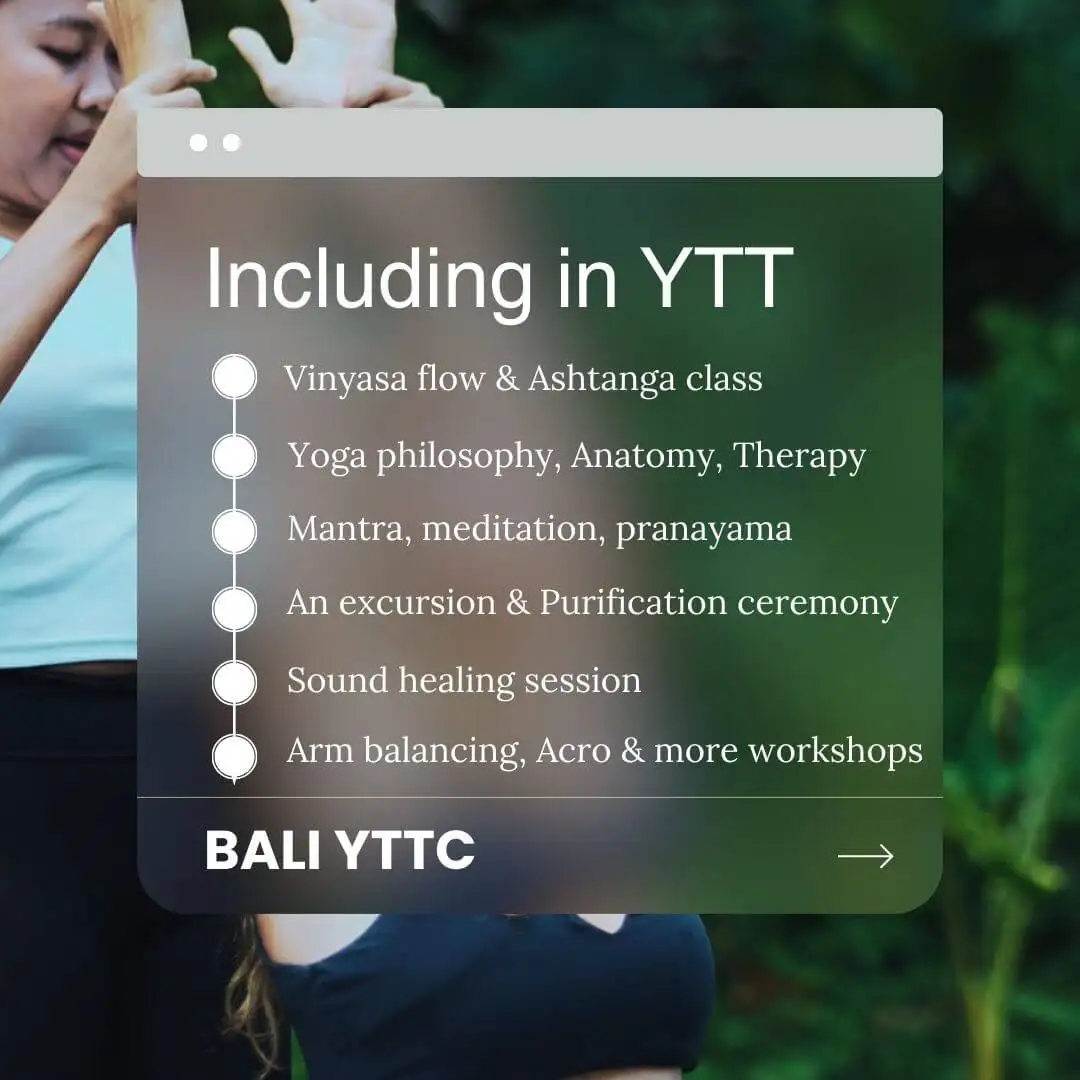 home 11 include in Yoga teacher training in Bali