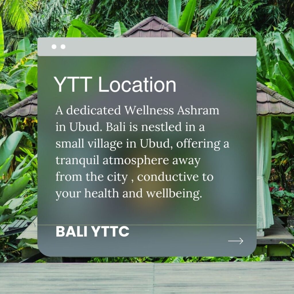 location of yoga teacher training in Bali