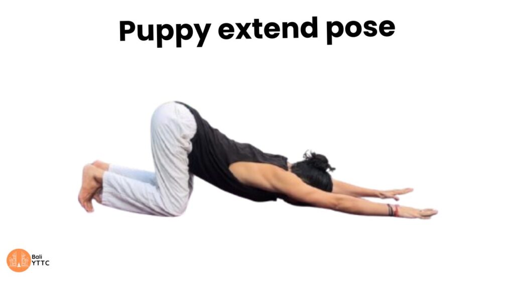 Puppy Extend pose - Upper Backbend