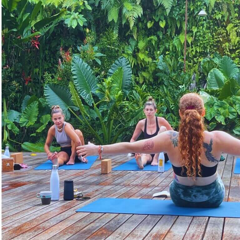 Gallery 10 Lindsey from USA teaching practicum during 200 hour yoga teacher training in Bali