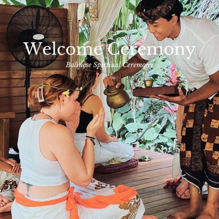 Gallery 19 Balinese spritiual welcome ceremony of 200 hour Yoga Teacher Training