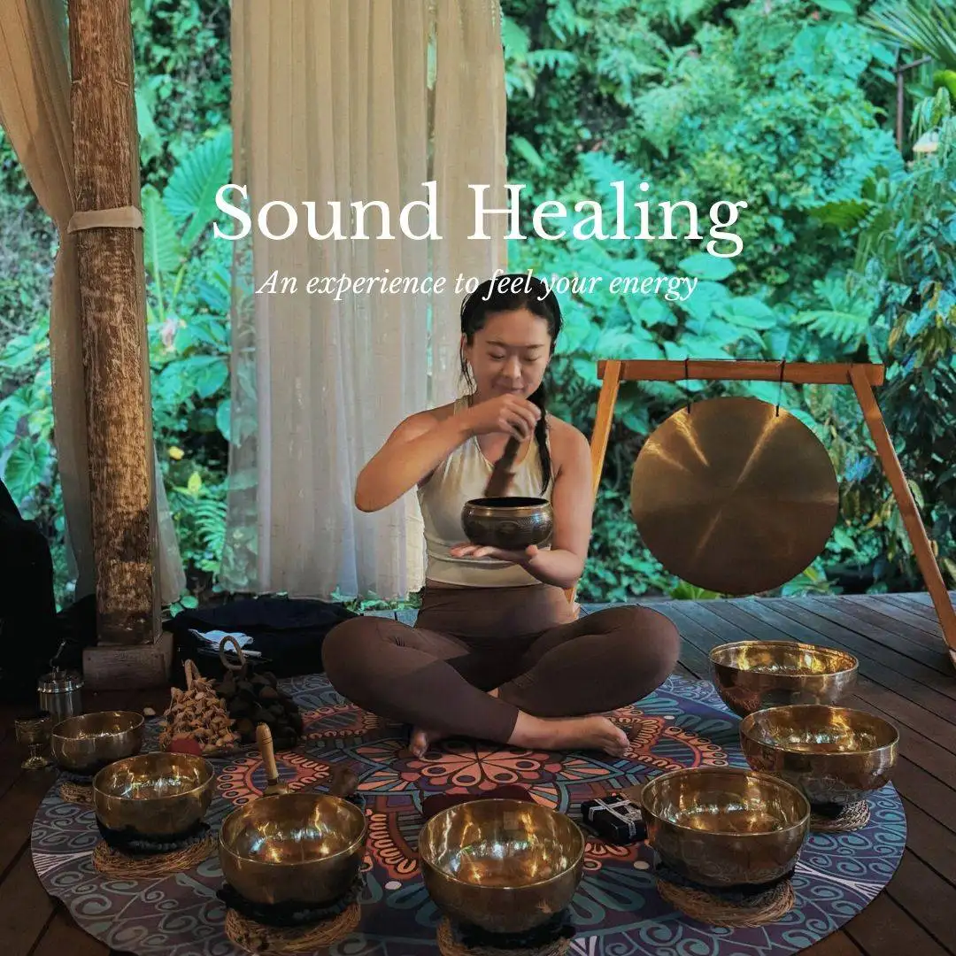 home 19 Sound Healing during our Yoga Teacher Training in bali